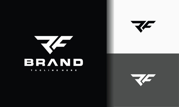 letter RF triangle logo