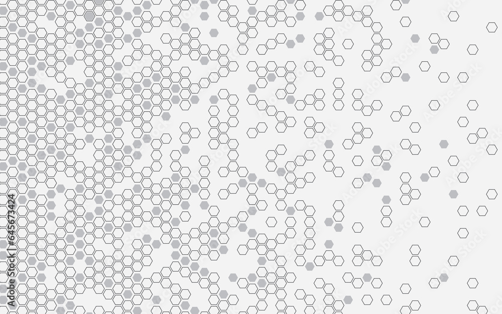 Poster black and white background abstract hexagon pattern vector format