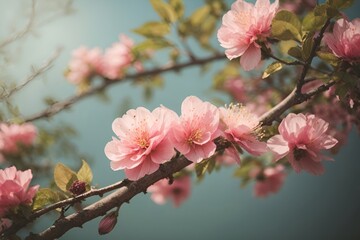 Obraz premium Flower tree branch. cherry