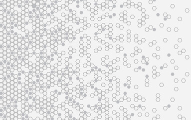 black and white background abstract hexagon pattern vector Format 