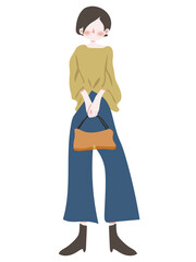 Fototapeta premium 秋ファッションの女性