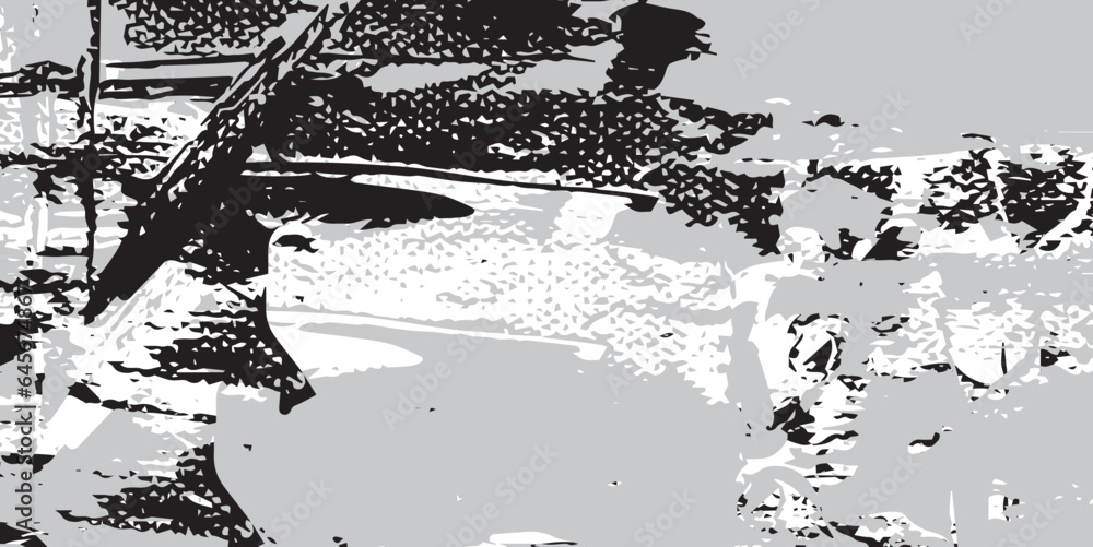 Poster rough, irregular texture composed of monochrome grunge element. distressed grunge pattern . abstract