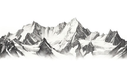 Modern mountain illustrations ai image generated