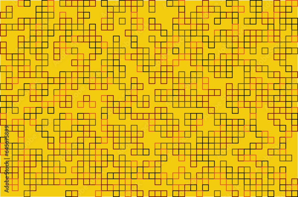 Poster dispersed background. disintegration pixel effect illustration. vector rectangle elements. disappear