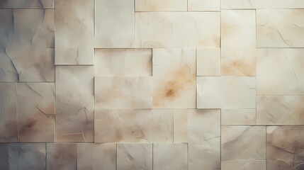 a wall made of squares of beige and brown marble. suitable for interior design projects, architectural presentations, and creating elegant backgrounds.