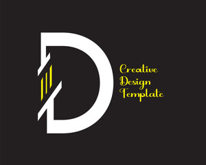 D logo, CMYK color mode. Editable color. Easy to download.