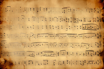 Texture Of An Old Sheet From A Music Notebook Created Using Artificial Intelligence