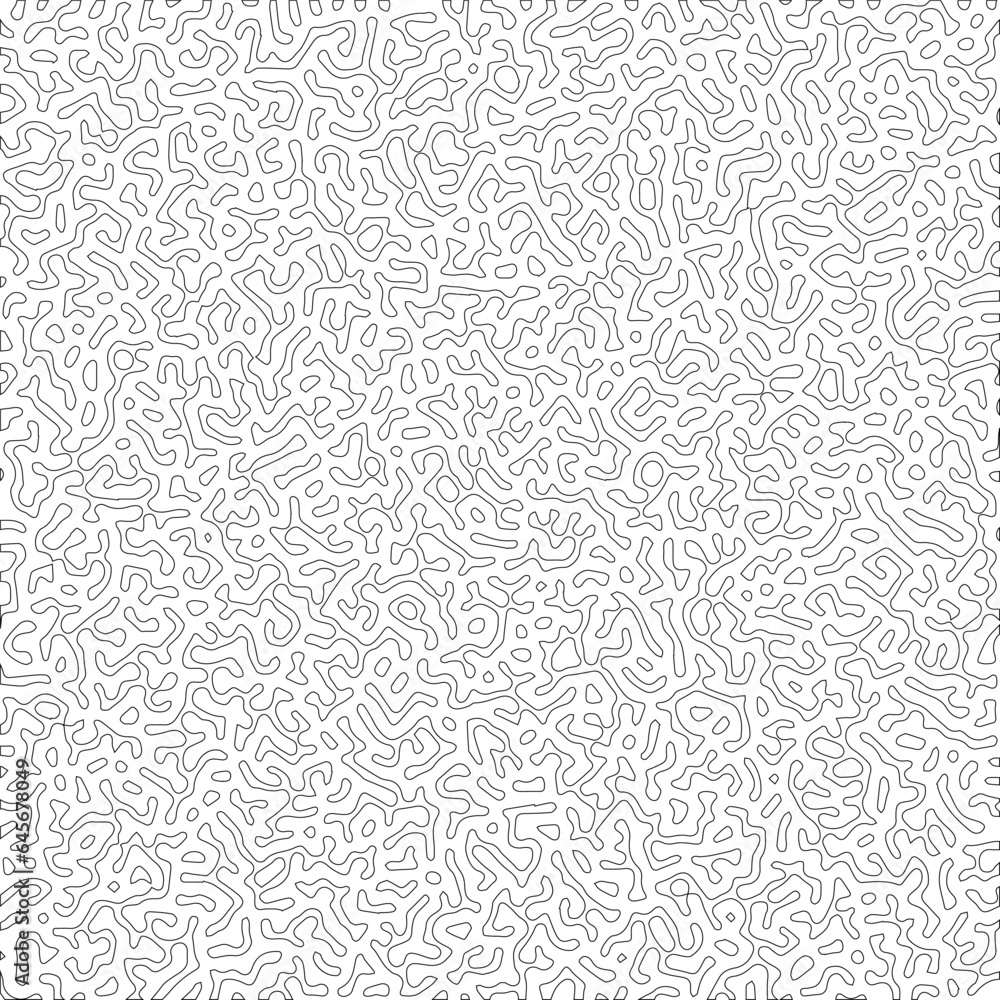 Aufkleber turing black lines vector abstract background outline psychedelic pattern. intricate ripple structur