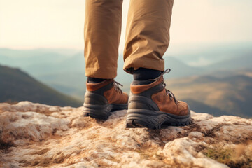 Adventure Awaits: Hiker's Leather Footwear in Action