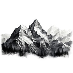 Visual representation of mountains ai image generated