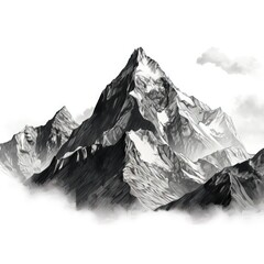 The art of mountain illustrations ai image generated