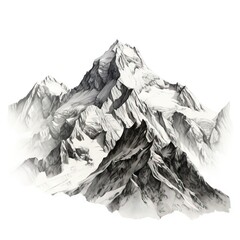 Modern mountain illustrations ai image generated