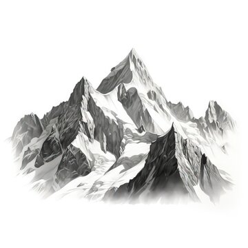Digital mountain compositions ai image generated
