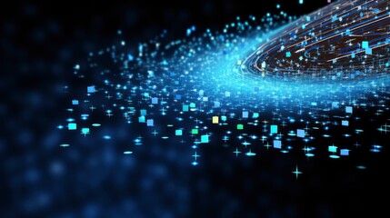 Obraz premium Data technology abstract background, Generative AI