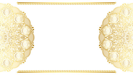 Vintage luxury golden mandala arabesque islamic pattern for wedding invitation