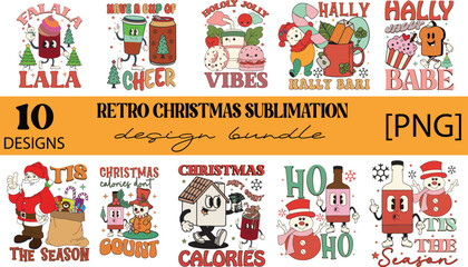 Retro Christmas Sublimation Bundle
