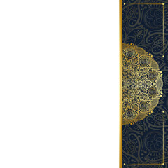 Vintage luxury golden mandala arabesque islamic pattern for wedding invitation background