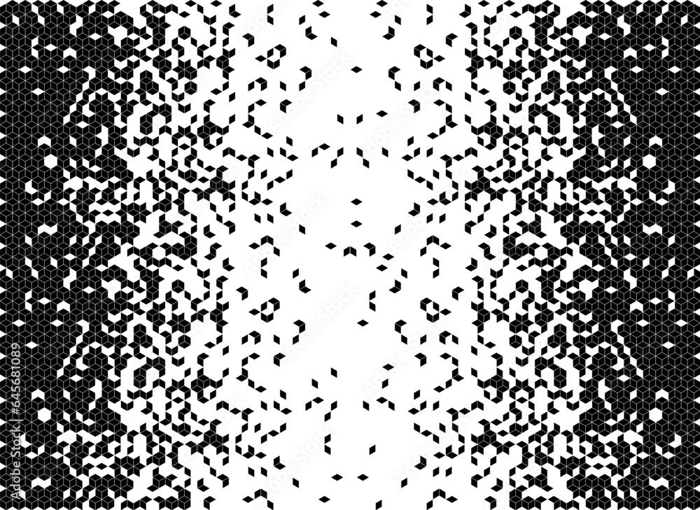 Poster seamless black and white background. repeat rectangular. abstract black and white geomatics patter d