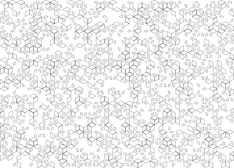 Seamless black and white lines background. Repeat rectangular. Abstract black and white geomatics patter diamond triangular square wallpaper background.
Vector Format. Design element 