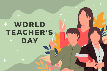 vector design World Teacher Day illustration background