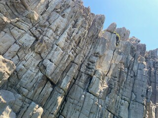 遊覧船から見る東尋坊の風景
