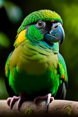 Best colorful green parrot