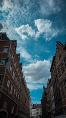 Obraz premium ‏Brussels, Belgium - 28 August 2023 - Large collection of buildings in the city centre and the sky clouds of Brussels in Belgium