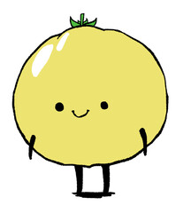 にっこり笑顔のトマト（黄色）