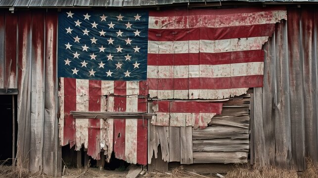 A photograph of an american flag