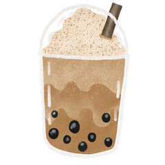 Coffee bubble milk tea