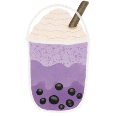 Taro bubble milk tea