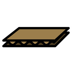 Fototapeta premium singlewall corrugated cardboard icon