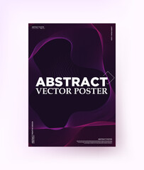 Abstract design with thin dark purple lines on a dark background. Suitable for posters, banners, leaflet covers, etc.