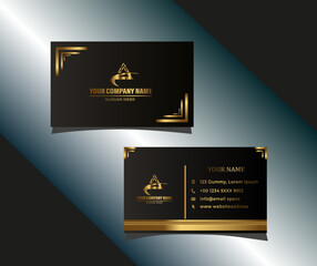 Luxury Business Card Gold Design professional card design template