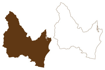 Kempsey Shire (Commonwealth of Australia, New South Wales, NSW) map vector illustration, scribble sketch Kempsey map