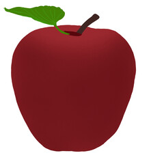 red apple isolated on white
