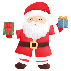 santa claus with gifts