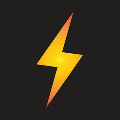 lightning bolt icon simple design art eps 10