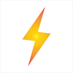 lightning bolt icon simple design art eps 10
