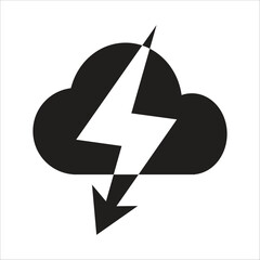 lightning bolt icon simple design art eps 10