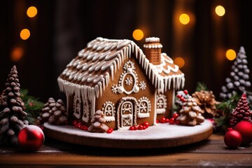 tasty sweet gingerbread house christmas candy