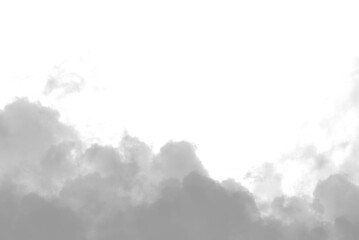 Biały dym, chmura, na przeźroczystym tle. PNG