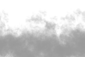 Biały dym, chmura, na przeźroczystym tle. PNG