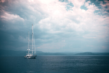 yacht in the sea