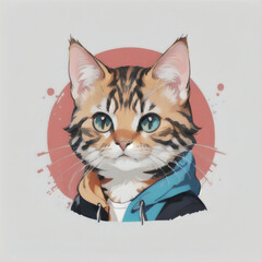 cat with a background