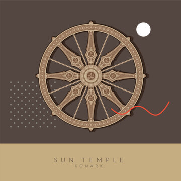 Konark Wheel - Sun Temple - Odisha - Icon