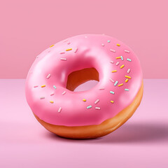 A glazed doughnut. Minimalism.