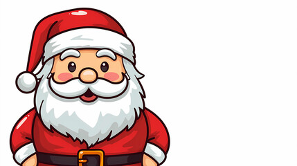 Hand drawn cartoon Santa Claus illustration
