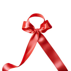 Photo of red stethoscope red silk ribbon symbol and text GIRL on a transparent background