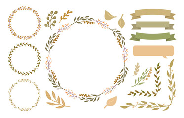 植物のフレームセット